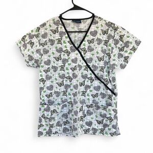 Chic Butterfly and Floral Women's Medical Scrubs